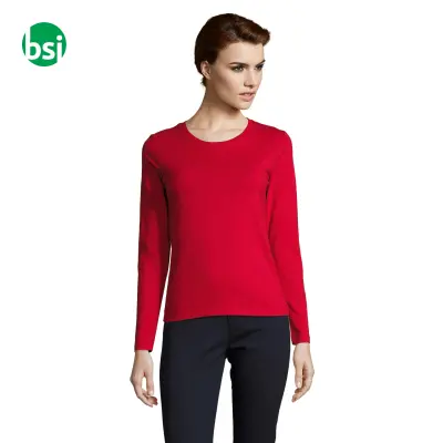 T-shirt donna con stampa logo IMPERIAL LSL Sol's - Immagine 7