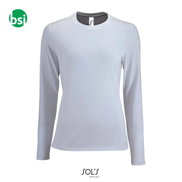 Magliette bianche da donna con stampa IMPERIAL LSL Sol's -  2