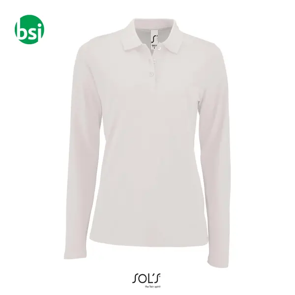 Polo bianca da donna con stampa logo PERFECT LSL Sol's -  2