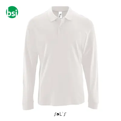 Polo bianca da uomo personalizzabile PERFECT LSL Sol's - Immagine 2