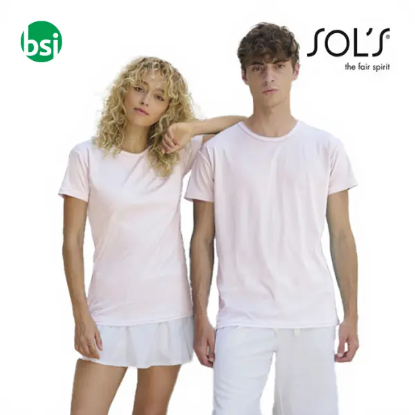 T-shirt bianche economiche unisex con logo SPRINT -  1