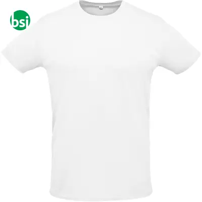 T-shirt bianche economiche unisex con logo SPRINT - Immagine 2