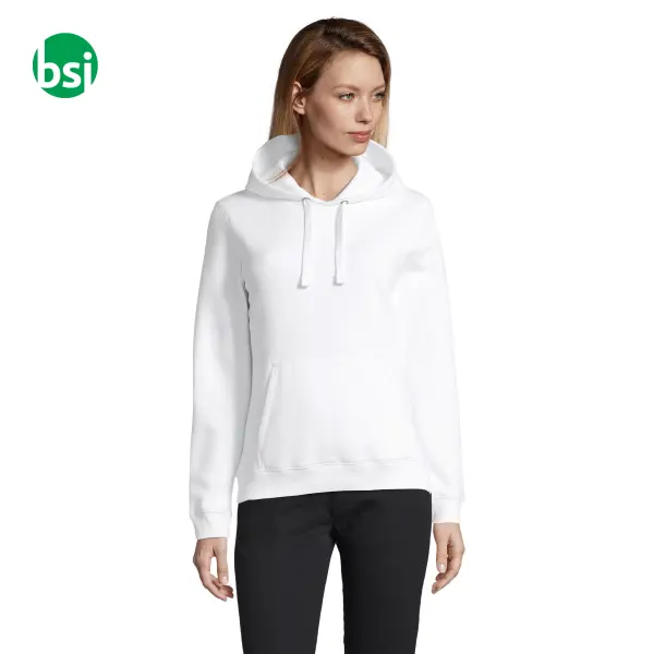 Felpa bianca donna personalizzabile SPENCER Sol's -  1