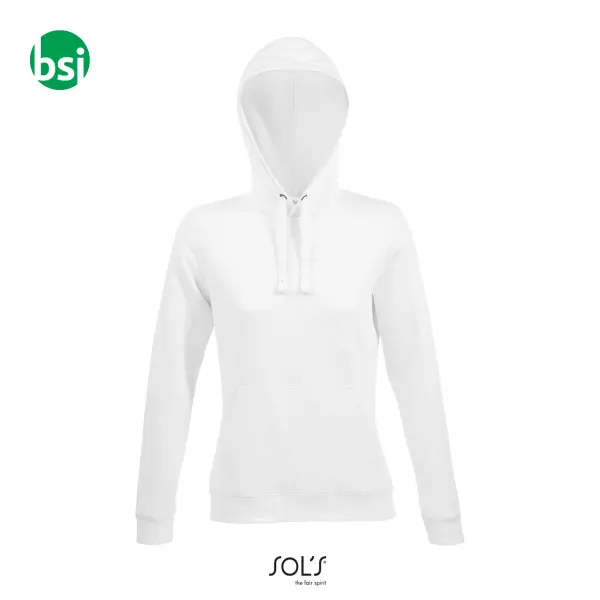 Felpa bianca donna personalizzabile SPENCER Sol's -  2