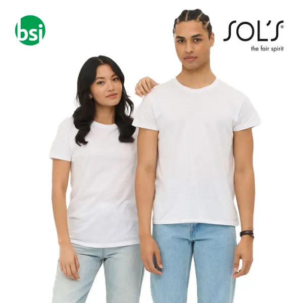 Magliette bianche da unisex personalizzate EPIC Sol's -  1