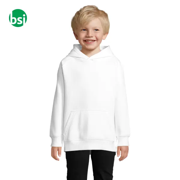 Felpa bianca per bambini con stampa logo STELLAR Sol's -  1