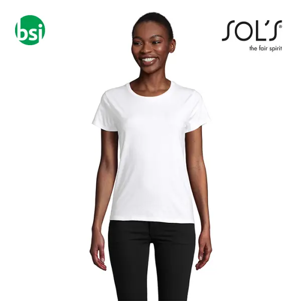 Magliette bianche da donna personalizzabili PIONEER Sol's -  1