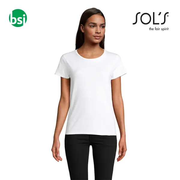 Magliette bianche da donna con stampa logo CRUSADER Sol's -  1