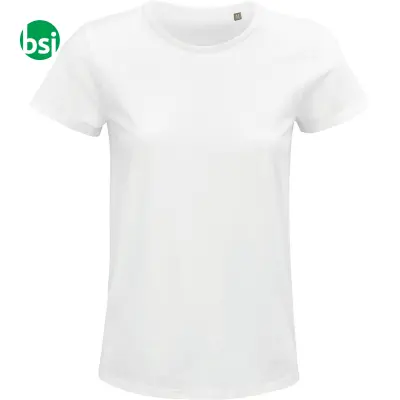 Magliette bianche da donna con stampa logo CRUSADER Sol's - Immagine 2