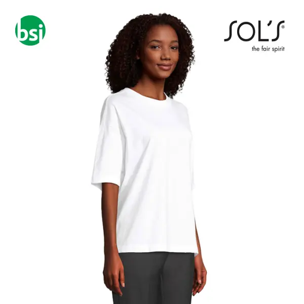 Magliette bianche da donna personalizzabili BOXY Sol's -  1