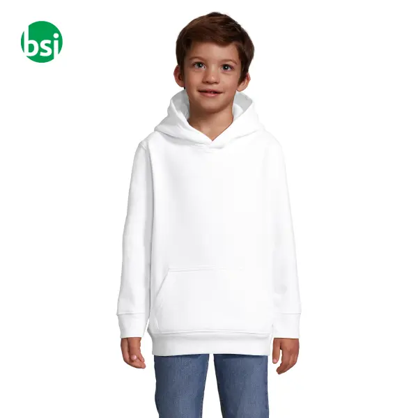 Felpa bianca bambini con stampa logo CONDOR Sol's -  1