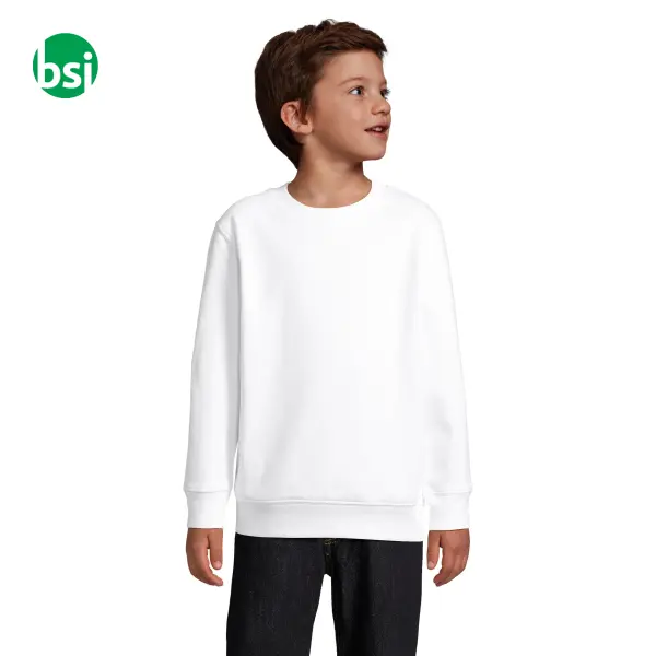 Felpa bianca bambini personalizzata COLUMBIA Sol's -  1
