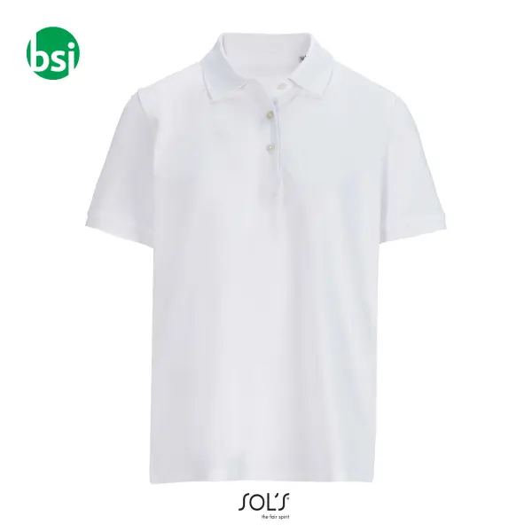 Polo bianca da donna personalizzata PACIFIC Sol's -  2