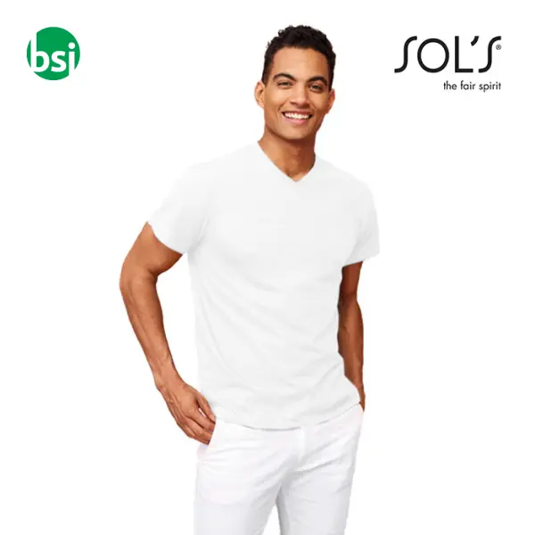 Magliette bianche da uomo personalizzabili VICTORY Sol's -  1