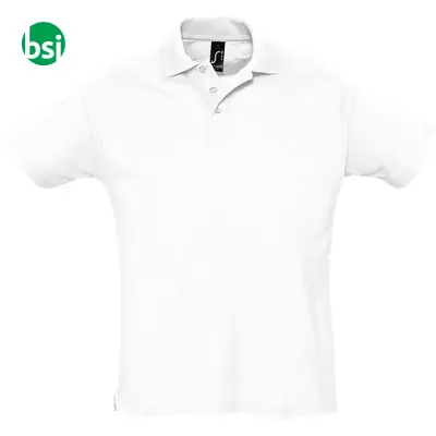 Polo bianca personalizzata da uomo SUMMER II Sol's - Immagine 2