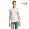 Polo bianca da donna con stampa logo PERFECT Sol's - Anteprima 1