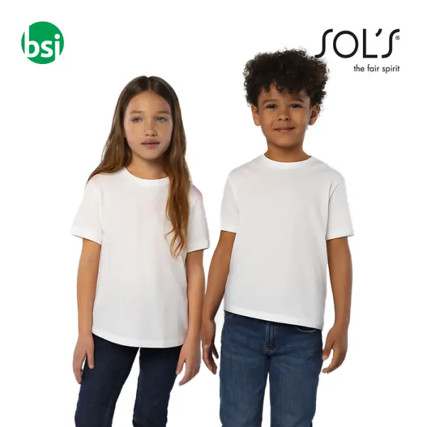 T-shirt bianche bambini personalizzabili REGENT Sol's -  1