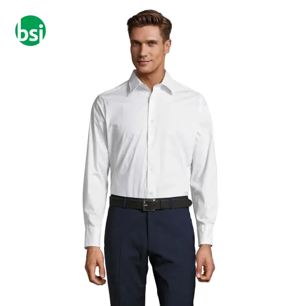 Camicia bianca da uomo personalizzata BRIGHTON Sol's -  1