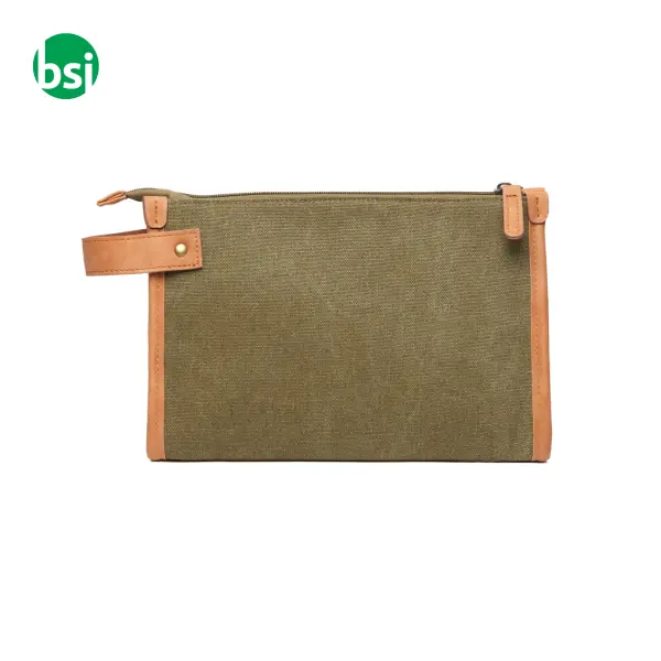 Cosmetic bag VINGA Bosler in canvas riciclato GRS -  2