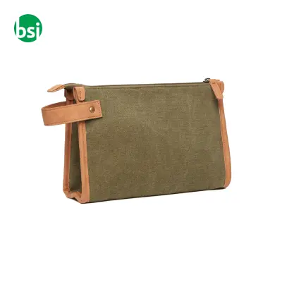 Cosmetic bag VINGA Bosler in canvas riciclato GRS - Immagine 3