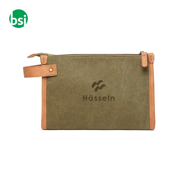 Cosmetic bag VINGA Bosler in canvas riciclato GRS -  4