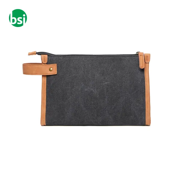 Cosmetic bag VINGA Bosler in canvas riciclato GRS -  7