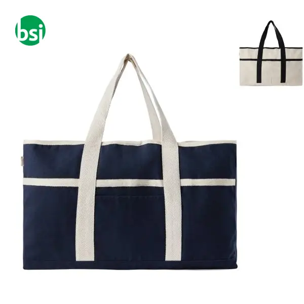 Borsa spiaggia VINGA Volonne in tela riciclata 40L -  1