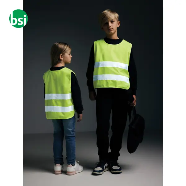 Gilet di sicurezza in PET riciclato GRS 7-12 anni -  10
