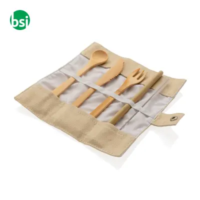 Set posate in bambù personalizzabili