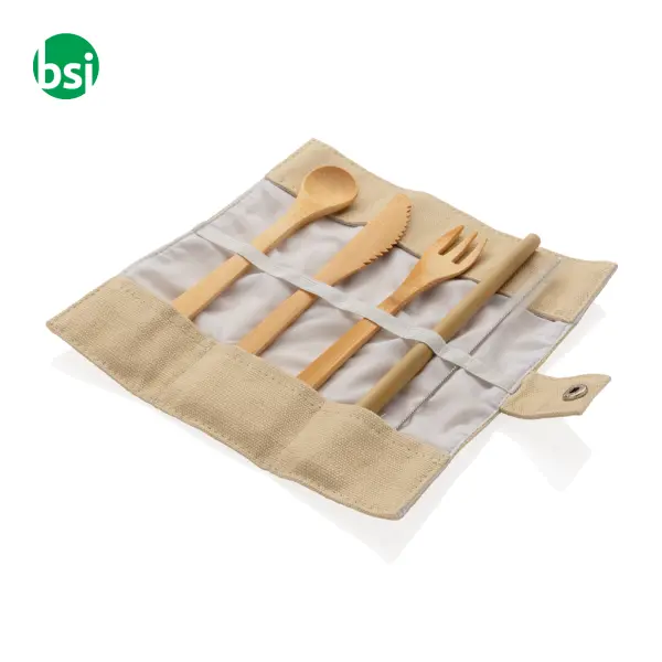 Set posate in bambù personalizzabili -  1