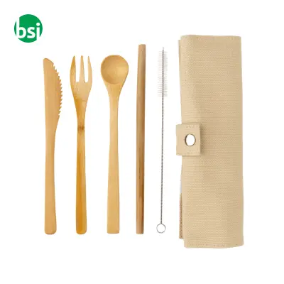 Set posate in bambù personalizzabili - Immagine 4