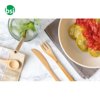 Set posate in bambù personalizzabili - Immagine 8