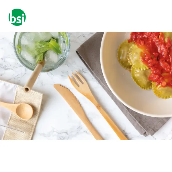 Set posate in bambù personalizzabili -  8