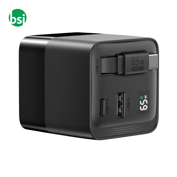 Caricatore GaN 65W cavo retrattile Urban Vitamin -  7