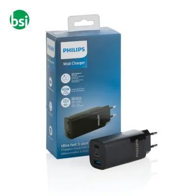 Caricatore da parete USB a 3 porte Philips 65W - Immagine 6
