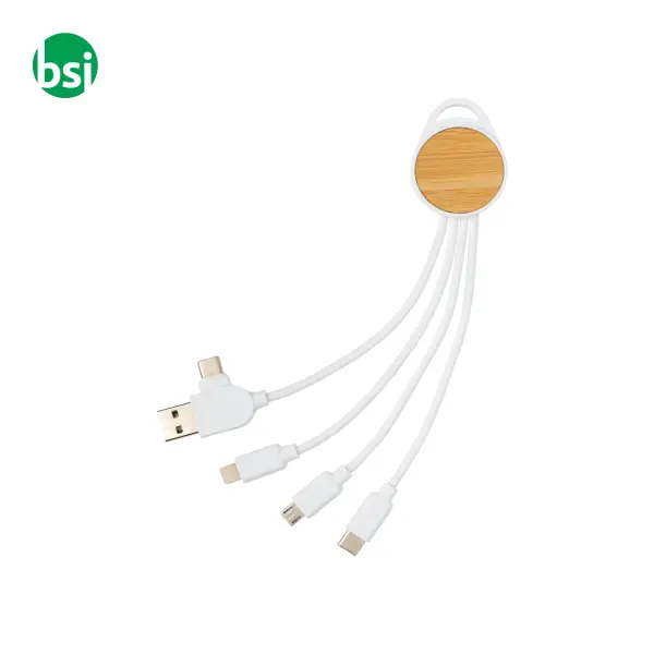 Cavo rotondo Ontario 6 in 1 in plastica riciclata -  1