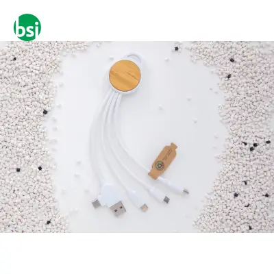 Cavo rotondo Ontario 6 in 1 in plastica riciclata - Immagine 10