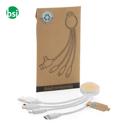 Cavo rotondo Ontario 6 in 1 in plastica riciclata - Immagine 3