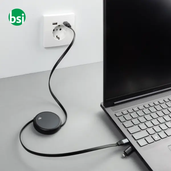 Cavo retrattile 240W 2in1 Terra in alluminio RCS -  11