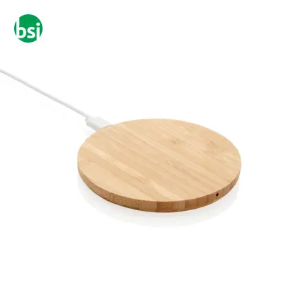 Caricatore personalizzabile wireless 5W in bamboo