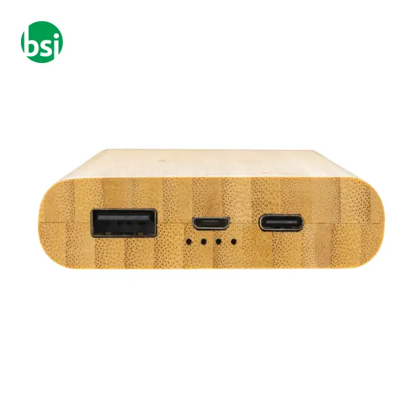 Powerbank wireless 8000 mAh 5W in bamboo -  6