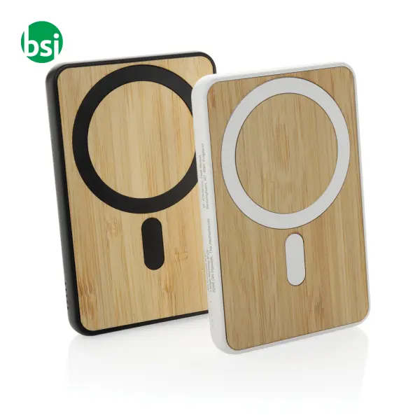 Powerbank magnetica 5.000 mah Zen in bamboo -  1