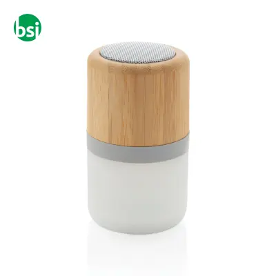 Speaker personalizzabile in bamboo con luce 3W