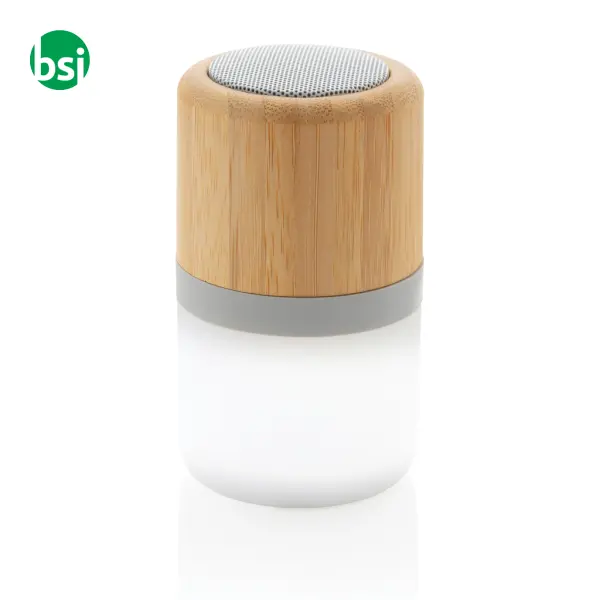 Speaker personalizzabile in bamboo con luce 3W -  4