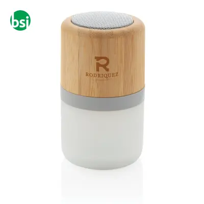 Speaker personalizzabile in bamboo con luce 3W - Immagine 9