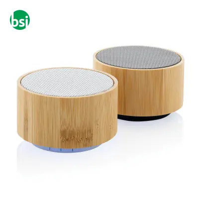 Speaker wireless personalizzato in bamboo 3W