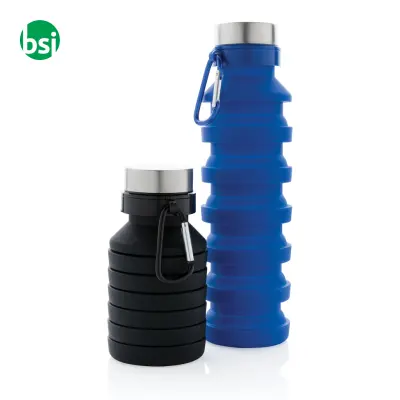 Borraccia pieghevole personalizzata in silicone 550ml