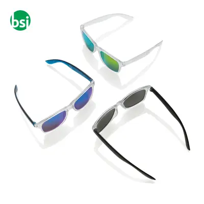 Occhiali da sole con lenti a specchio in rPC Gleam