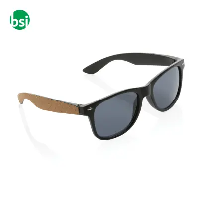 Occhiali da sole in PP riciclato GRS e sughero