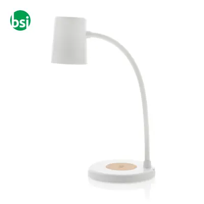 Lampada Zanara con caricatore wireless 15W in rPlastica - Immagine 4